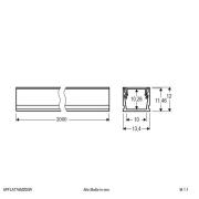 EVN APFLAT7 -alumiini-U-profiili, valkoinen