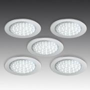 R 68-LED upotettava kohdevalaisin ruostumattomasta teräksestä, 5 kpl:n...