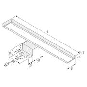 LED-pinta-asennettava kaappivalaisin Lugano 4 000K, 90 cm