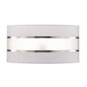 Varjostin Helen E27 Ø40/korkeus 20 cm valkoinen/hopea