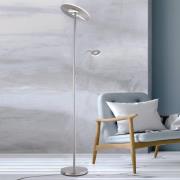 LED-lattiavalaisin Dent, nikkelin värinen, 180 cm, CCT, 2-lamppuinen