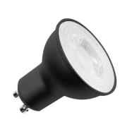 SLV LED-heijastin GU10, 6 W, 3000K, himmennettävä, musta