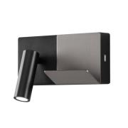 LEDS-C4 E-Lamp Mini LED-seinävalaisin musta/harmaa