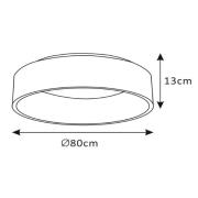 Talowe LED-kattovalaisin, valkoinen, Ø 80 cm