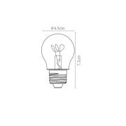 LED-lamppu E27 G45 3W keltainen 2,200K himmennettävä