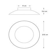 Foskal LED-kattovalaisin, valkoinen, Ø 21,5 cm