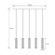 Lionel-riippuvalaisin, jossa on viisi varjostinta