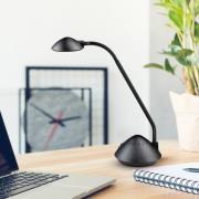 LED-pöytävalaisin MAULarc, musta, korkeus 38 cm, joustava