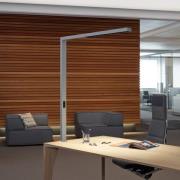 LED-pöytälamppu MAULsirius, hopea, himmennettävä, CCT, puristinkanta