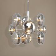 Riippuvalo Explosion 9-lamppuinen, kromi/savuharmaa