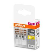 OSRAM LED tappikantainen lamppu G9 1.9W 2,700K kirkas 3 kappaletta