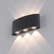 Paul Neuhaus LED-ulkoseinävalaisin Carlo, 17 cm, 6 valoa, IP54
