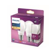 Philips LED-lamppu E27 4,5W 2700K opaali 2 kpl