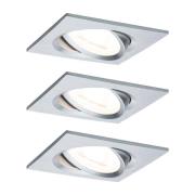 Paulmann 3 spot Nova kulmikas kääntyvä/himmennettävä, alumiini