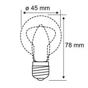 LED-lamppu E14 5W pudotus 2700K matta, himmennettävä