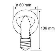 LED-lamppu E27 7W hehkulanka 2700K kirkas 2-pack 2-pack