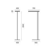 LED-lattiavalo SL720SL kosketus 15500 lm harmaa