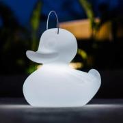 LED-designvalaisin DUCK-DUCK XL ulkokäyttöön, valkoinen