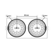 SLC DL04 Square X2 -LED-uppovalo 2700 K musta