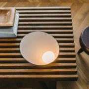 Vibia Musa 7402 LED-pöytävalaisin, vaakasuora, taupe