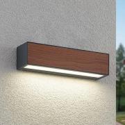 Arcchio LED-ulkoseinävalaisin Lengo, CCT, 25 cm, 1-valo, puu