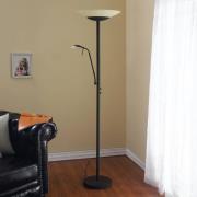 Lindby LED-lattiavalaisin Ragna, lukuvalo, musta, himmennettävä