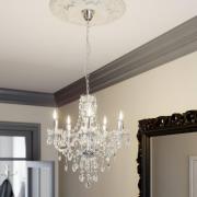 Lindby kattokruunu Merida, kromi, metalli, 5-valo, Ø 52 cm