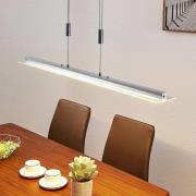 Lindby LED-riippuvalaisin Sladja, kromi, lasi, kosketushimmennin