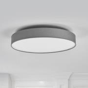 Lindby LED-kattovalaisin Saira, Ø 50 cm, harmaa, tekstiili