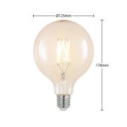 LED-lamppu E27 8W 2700K G125 Globe, hehkulanka, kirkas