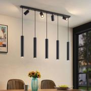 Lindby-riippuvalaisin Sanad, 116 cm, 9-lamppuinen, musta, GU10