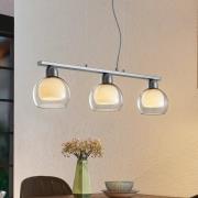 Lucande Kaiya riippuvalaisin, 3-lamppuinen, Ø 14 cm, pitkänomainen