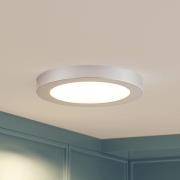 Prios LED-kattovalaisin Edwina, hopea, 23 cm, CCT, IP44