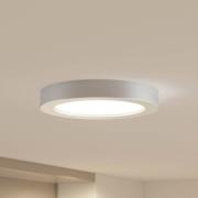 Prios LED-kattovalaisin Edwina, hopea, 25 cm, CCT, IP44