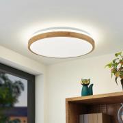 Lindby LED-kattovalaisin Emiva, Ø 49 cm, CCT, puu