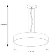 Arcchio LED-riippuvalaisin Vanida, valkoinen, Ø 60 cm, ylös/alas -vala...