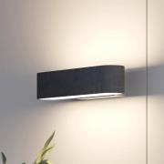 Lucande LED-seinävalaisin Matteo, puu, 28 cm leveä, ylös/alasvalo