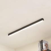 Lucande LED-kattovalaisin Teniona, 101 cm, musta, alumiini