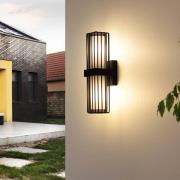 Lucande ulkoseinävalaisin Chandan, antrasiitti, 2-lamppuinen, IP54