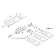 LED-kaapinalusvalaisin Eco-Pad F 3 kpl 4000K musta