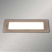 Lucande LED-seinävalaisin Holly, 17 cm, ruostumaton teräs