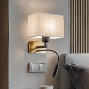 Seinälamppu Harry, kulmikas, messinki/musta/valkoinen