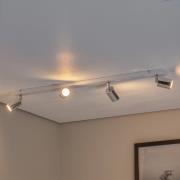 Kattovalaisin Tune II, valkoinen/kromi, metalli, 4-valaisin, pitkänoma...