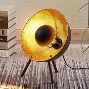 Lindby Muriel pöytävalaisin, korkeus 38 cm, musta, kultaa, metallia