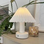 PR Home LED-ladattava pöytävalaisin Tiara, valkoinen/valkoinen, korkeu...