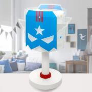 Dalber Blue Hero pöytävalaisin, valkoinen/sininen, korkeus 30 cm