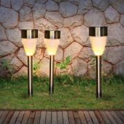 LED-aurinkoenergialla toimiva maapiikkivalaisin 33576-3, ruostumatonta...