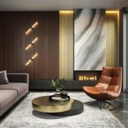 Maytoni LED-seinävalaisin Axis, musta, pituus 63 cm alumiini/akryyli