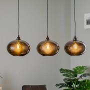 Riippuvalaisin Smoked 052 3-valo lineaarinen lasi Ø27cm