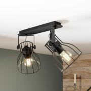 Kattovalaisin Alano, musta, 2-lamppuinen